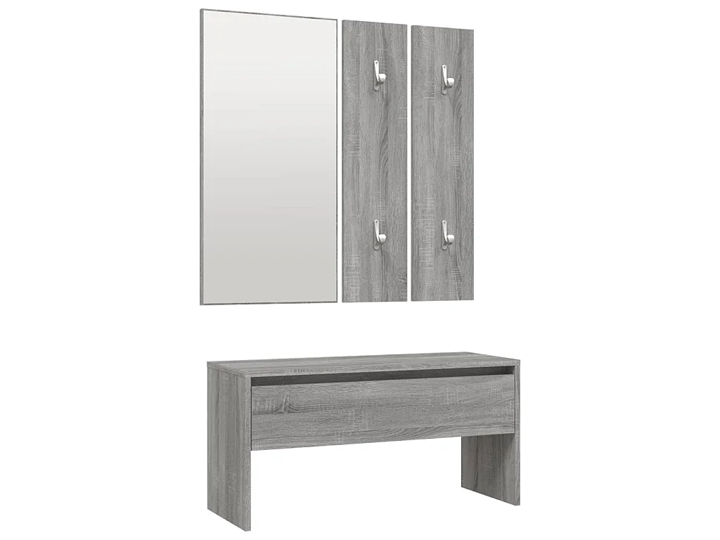 Ensemble de meubles de couloir Sonoma gris Bois d'ingénierie