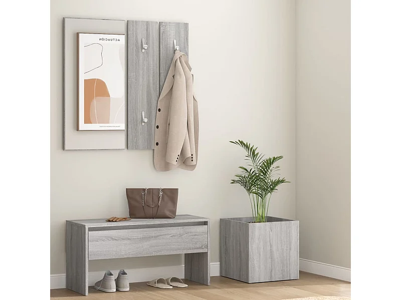 Ensemble de meubles de couloir Sonoma gris Bois d'ingénierie