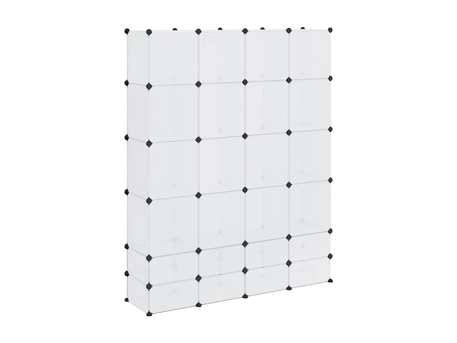 Cabinet modulable avec 18 compartiments blanc 37x146x180,5 cm
