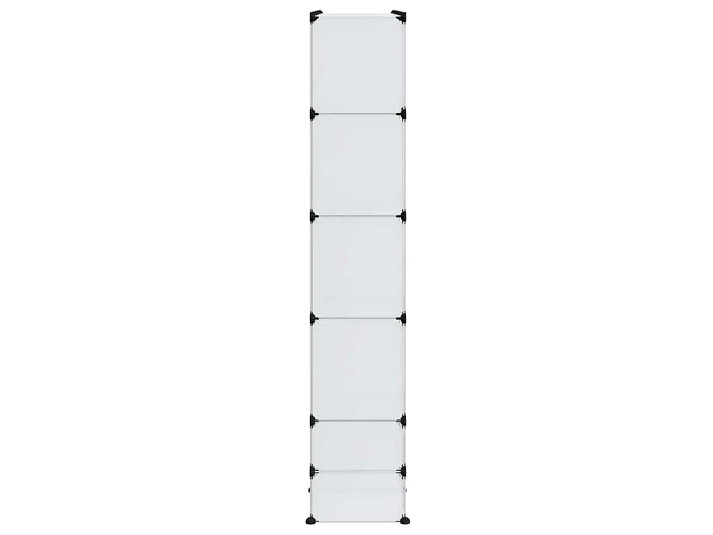 Modularer Schrank mit 18 Fächern Weiß 37x146x180,5 cm