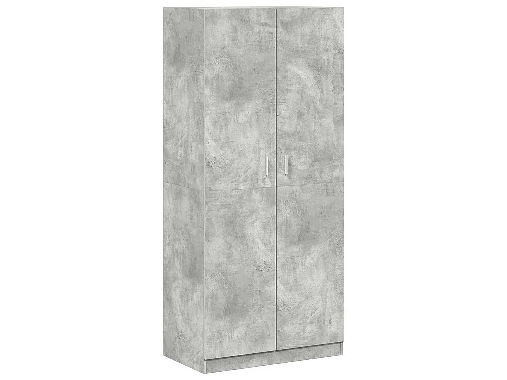 Armadio Grigio Cemento 90x52x200 cm in Legno Multistrato