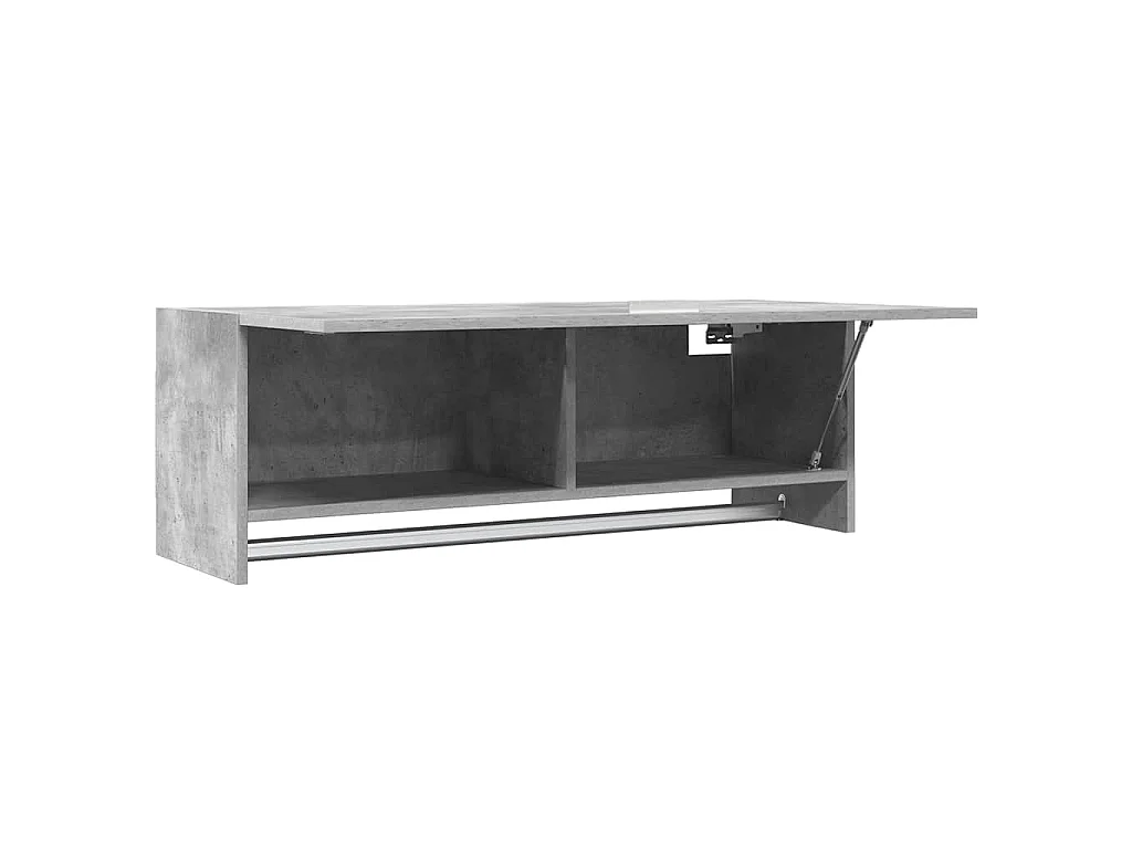 Armadio Grigio Cemento 100x32,5x35 cm in Legno Multistrato