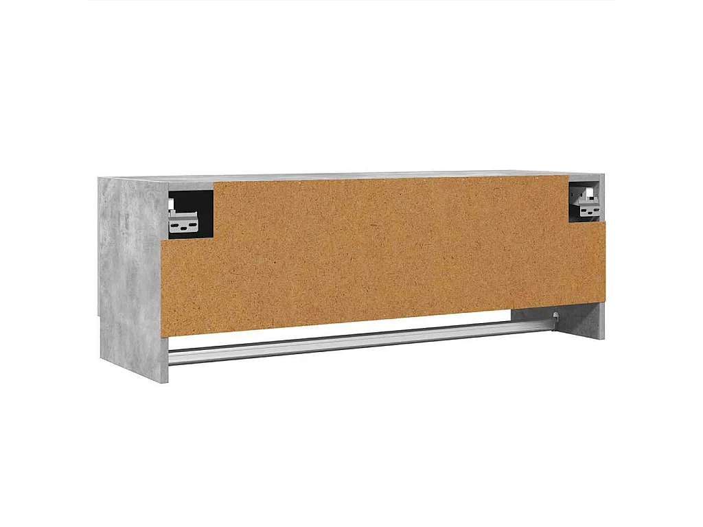 Armadio Grigio Cemento 100x32,5x35 cm in Legno Multistrato