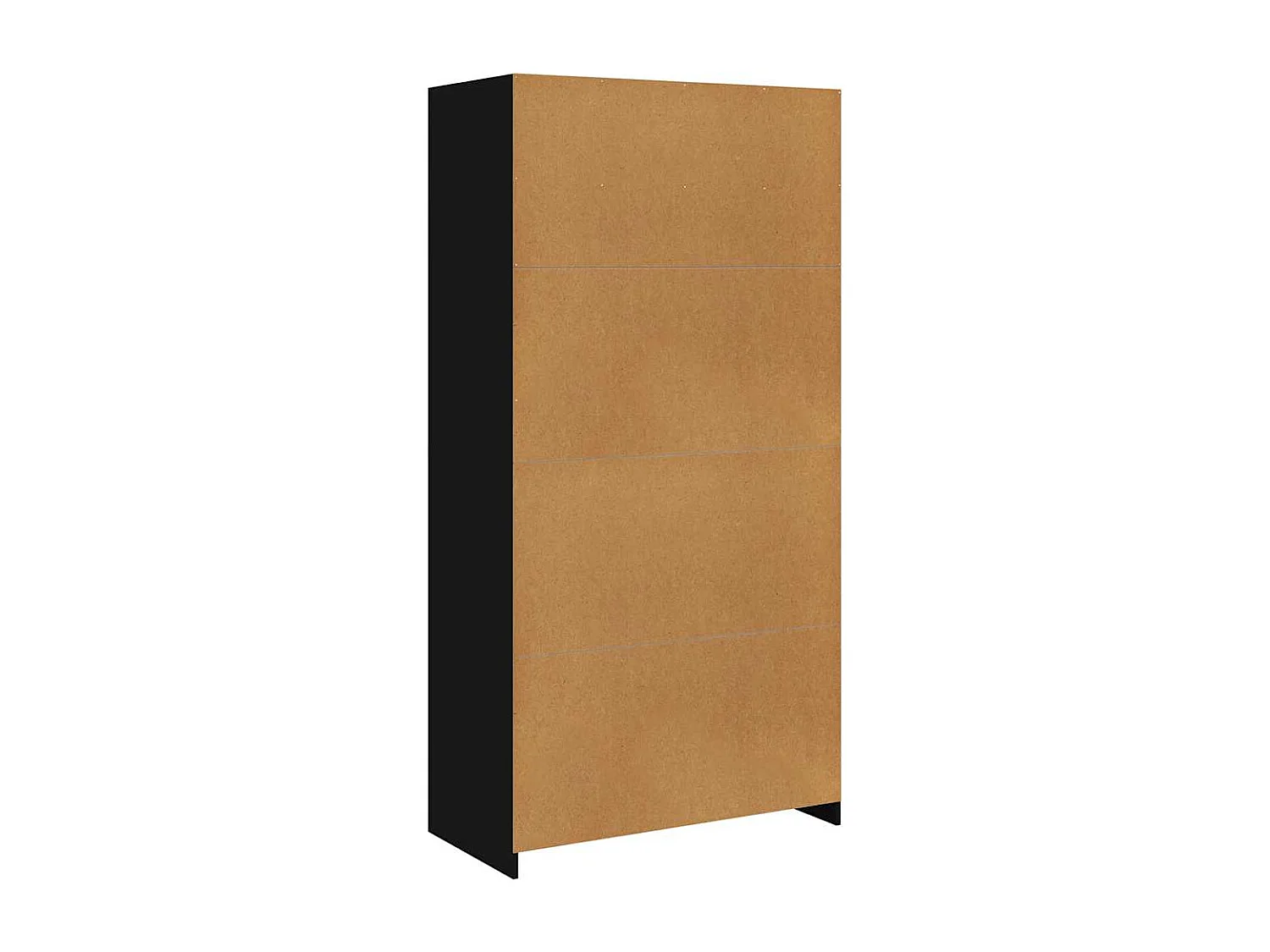 Kledingkast 100x50x200 cm bewerkt hout zwart