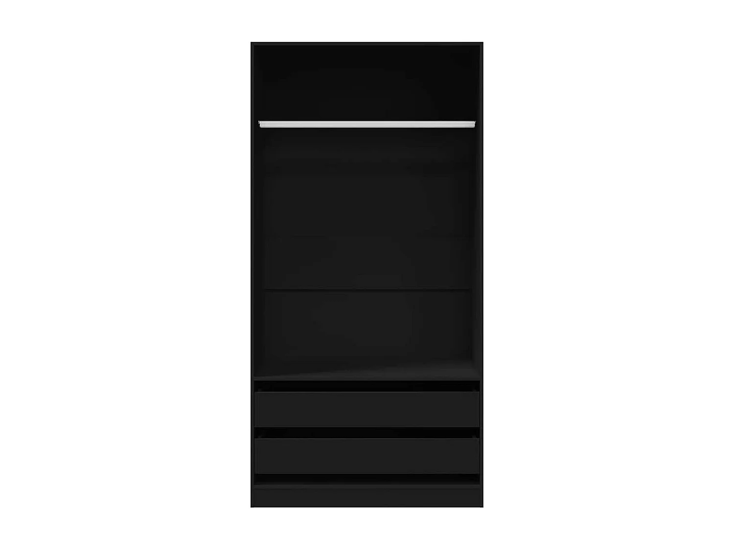 Roupeiro 100x50x200 cm derivados de madeira preto