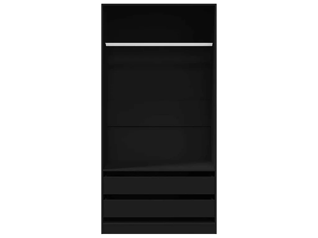 Garde-robe Noir 100x50x200 cm Bois d'ingénierie