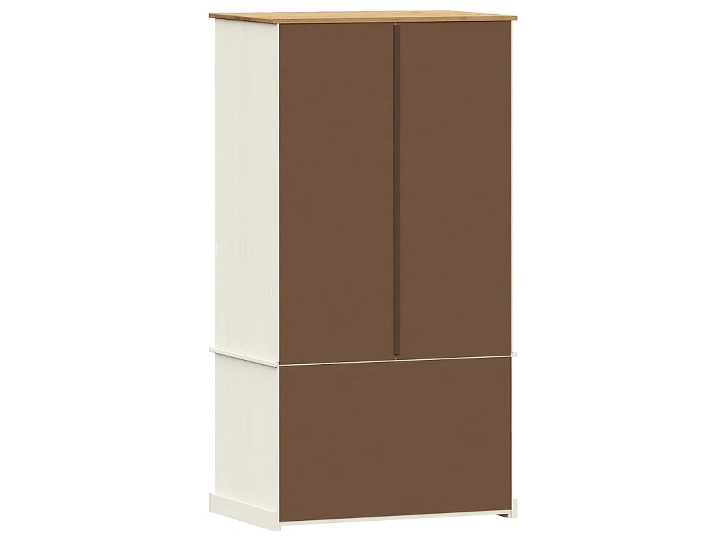 Kledingkast VIGO 90x55x170 cm massief grenenhout wit