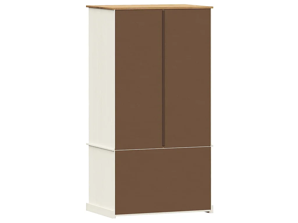 Garde-robe VIGO blanc 90x55x170 cm bois massif de pin