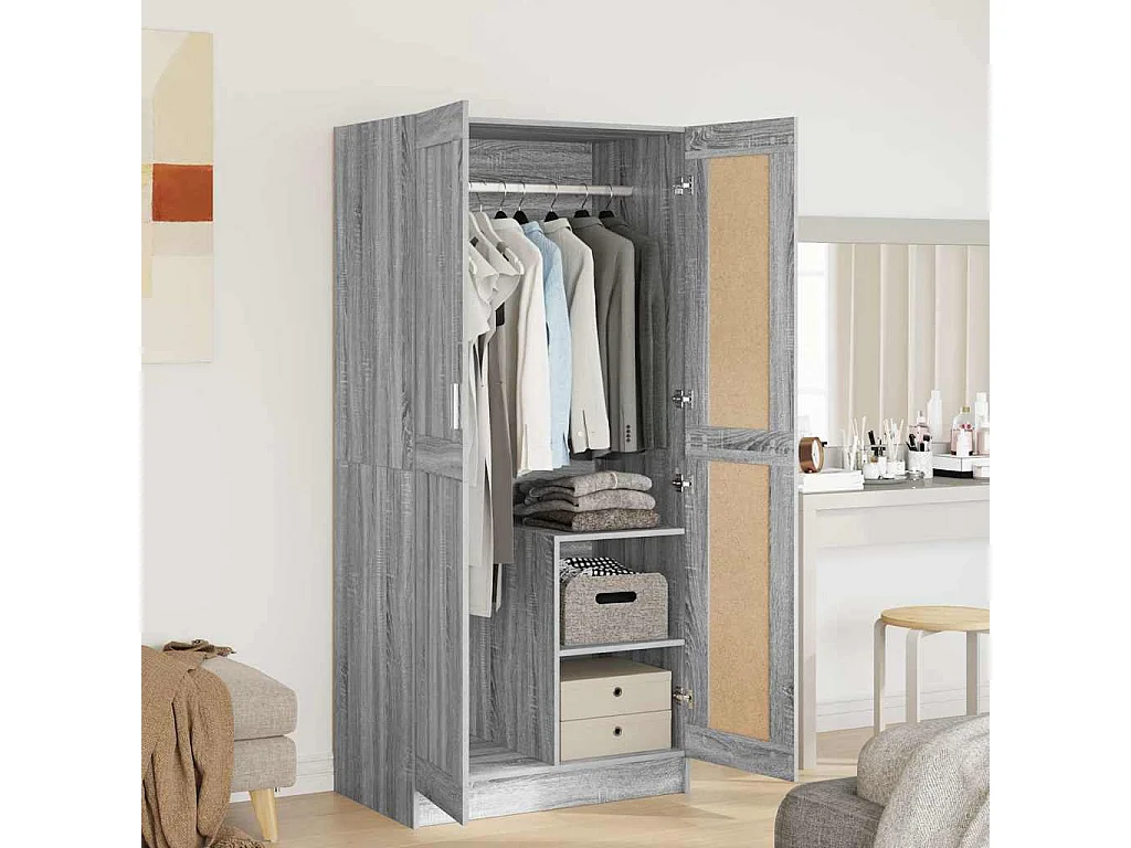 Garde-robe Sonoma gris 82,5x51,5x180 cm Bois d'ingénierie