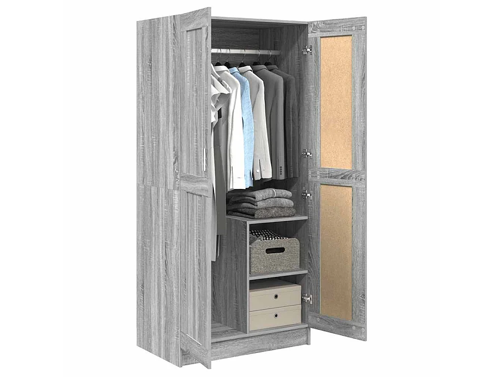 Garde-robe Sonoma gris 82,5x51,5x180 cm Bois d'ingénierie