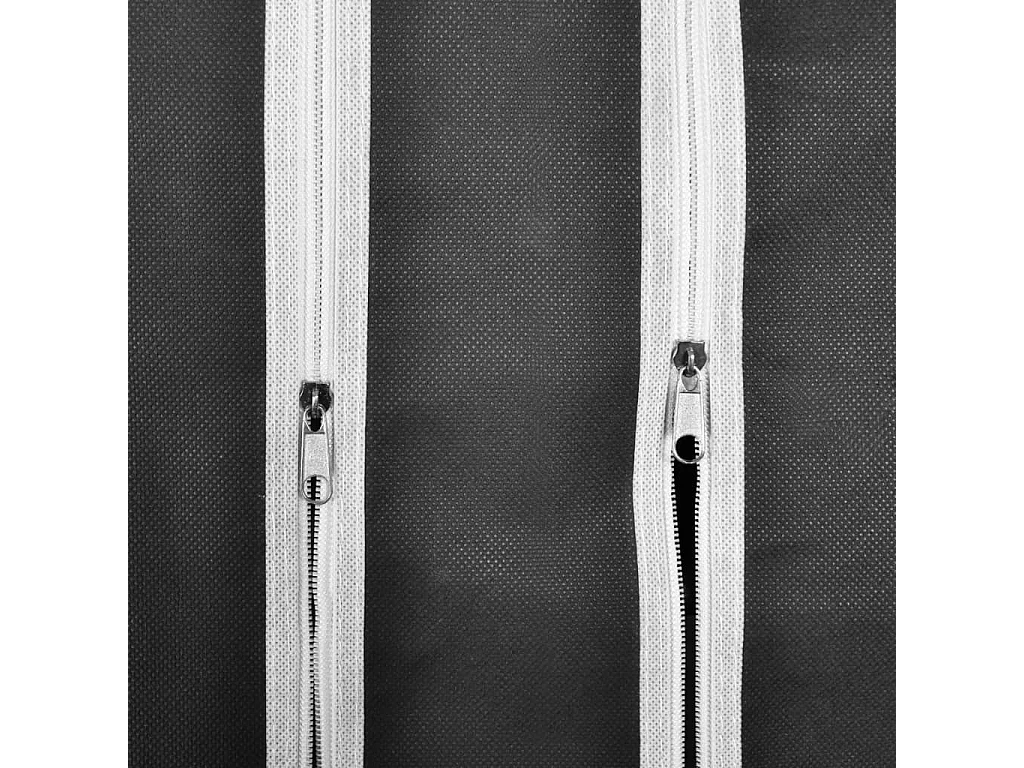 Armario de tela compartimentos y varillas negro 45x150x176 cm