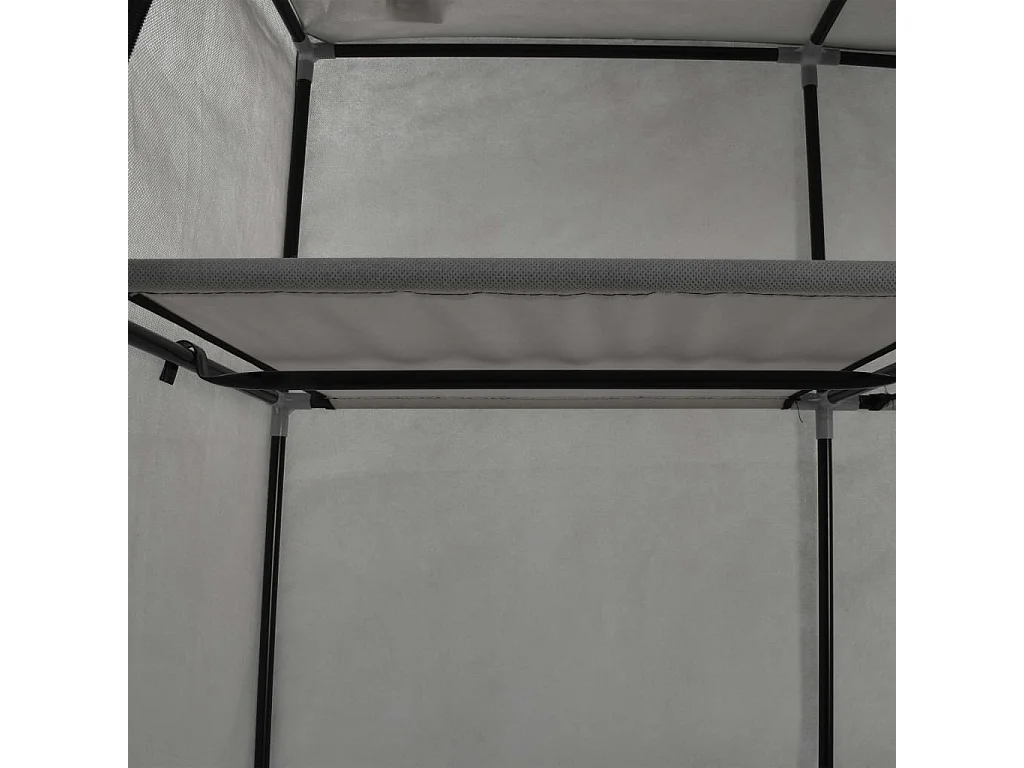 Armoire avec compartiments et barres Gris 150x45x175 cm Tissu