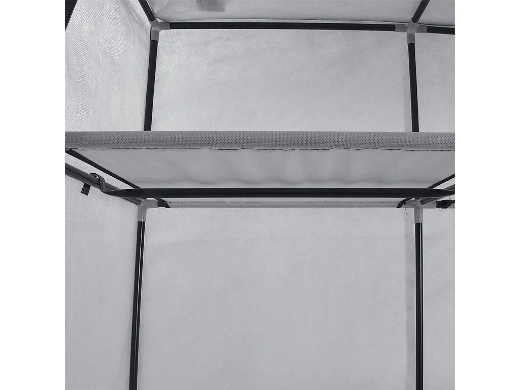 Armoire avec compartiments et barres Gris 150x45x175 cm Tissu