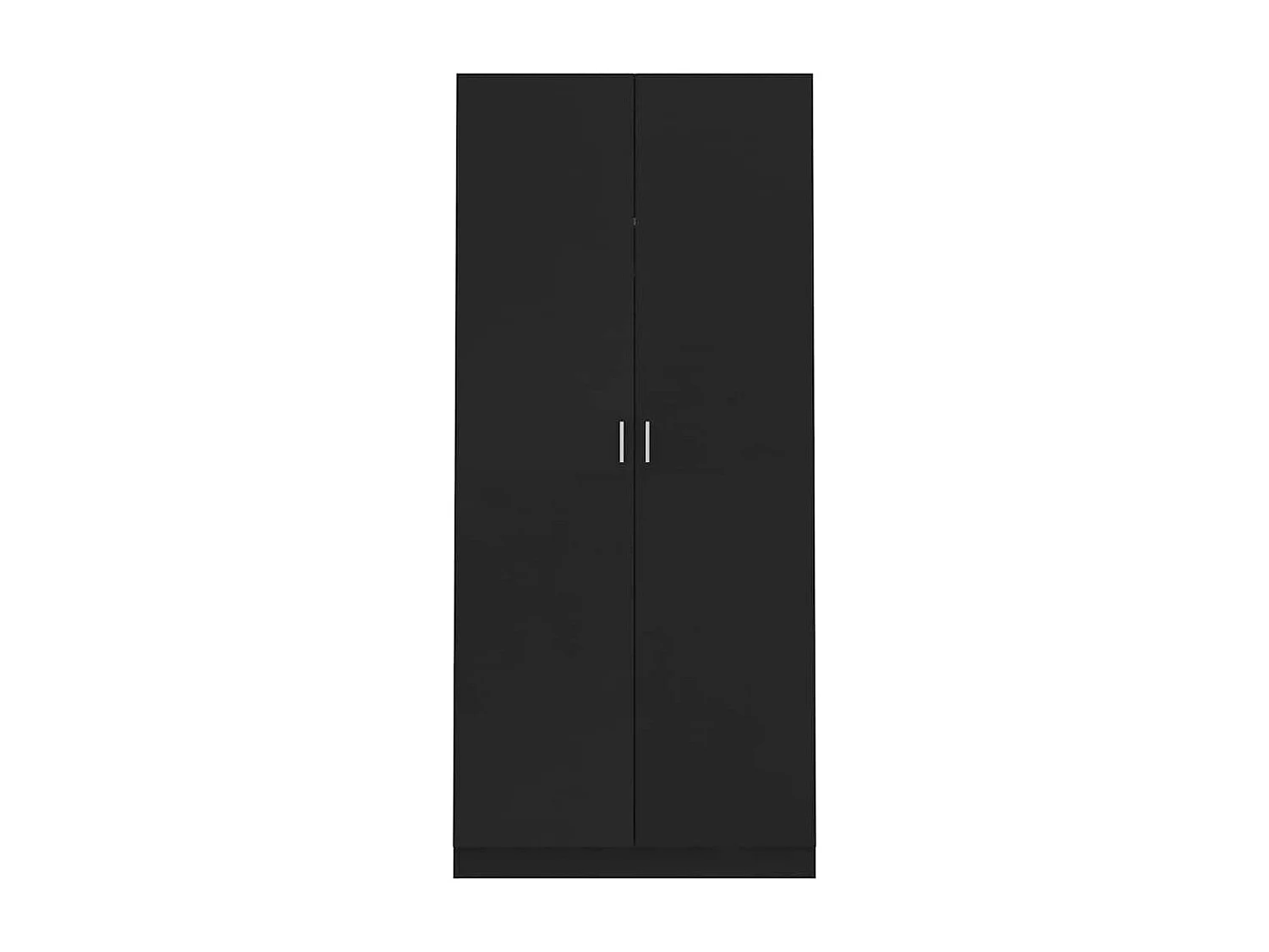 Czarna Szafa 90x52x200 cm Z Kompaktowego i Eleganckiego Drewna Inżynieryjnego