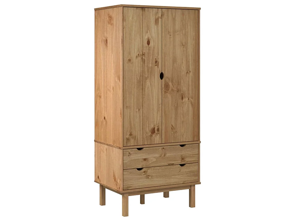 Kleiderschrank OTTA 76,5x53x172 cm Massivholz Kiefer