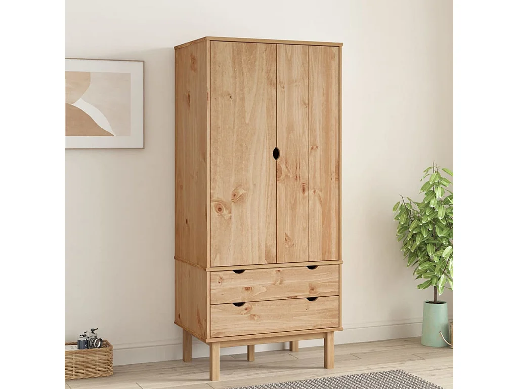 Kleiderschrank OTTA 76,5x53x172 cm Massivholz Kiefer