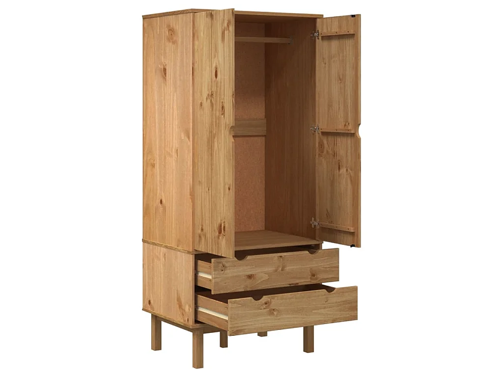 Kleiderschrank OTTA 76,5x53x172 cm Massivholz Kiefer
