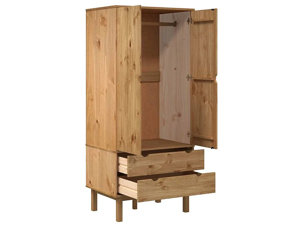 Garde-robe OTTA 76,5x53x172 cm Bois massif de pin