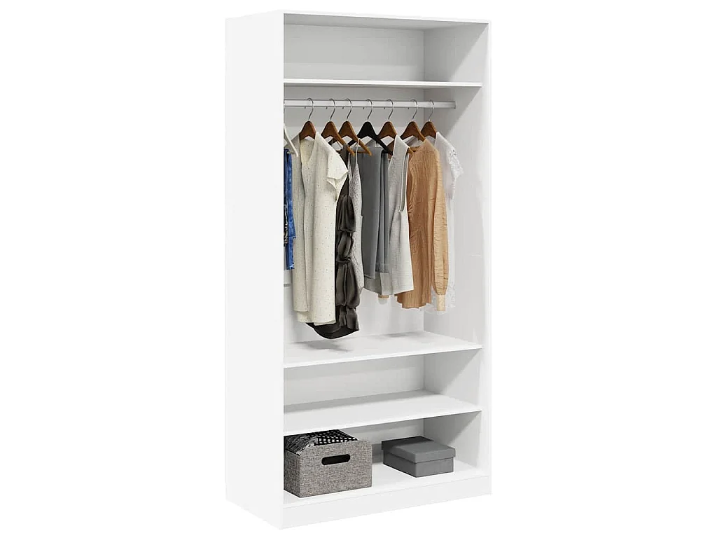 Garde-robe Blanc 100 x 50 x 200 cm Bois d'ingénierie