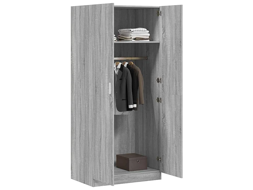 Garde-robe Sonoma gris 80x52x180 cm Bois d'ingénierie
