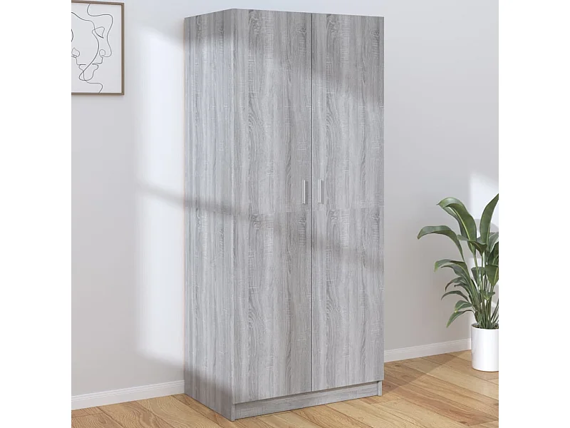 Garde-robe Sonoma gris 80x52x180 cm Bois d'ingénierie