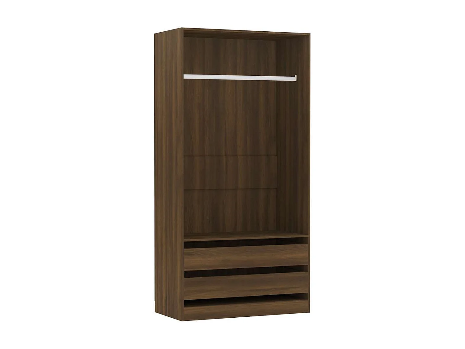 Armario madera contrachapada marrón roble 100x50x200 cm