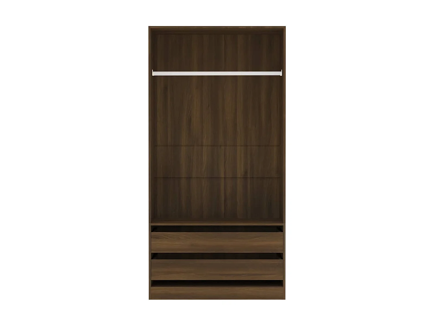 Armario madera contrachapada marrón roble 100x50x200 cm