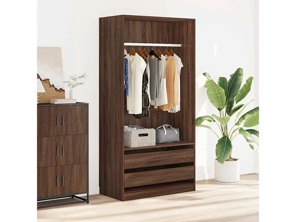 Garde-robe Chêne marron 100x50x200 cm Bois d'ingénierie