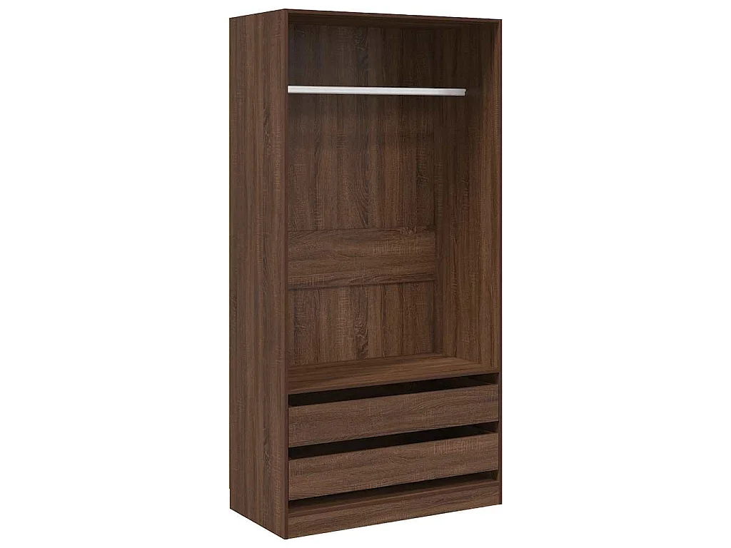 Armadio Rovere Marrone 100x50x200 cm in Legno Multistrato