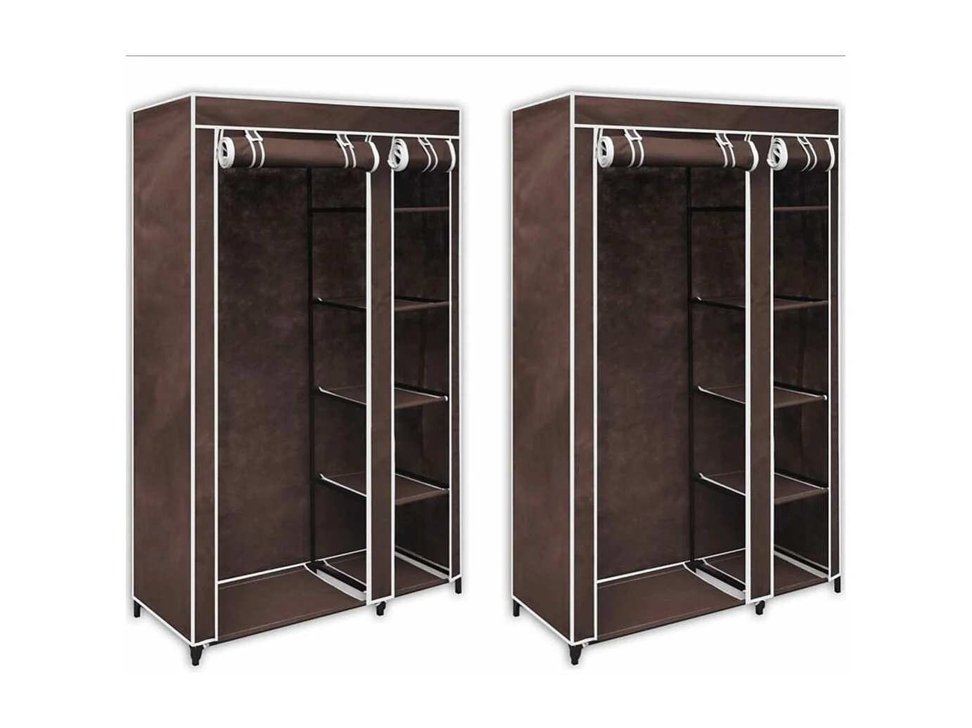 Stoffschränke 2 Stk. Braun