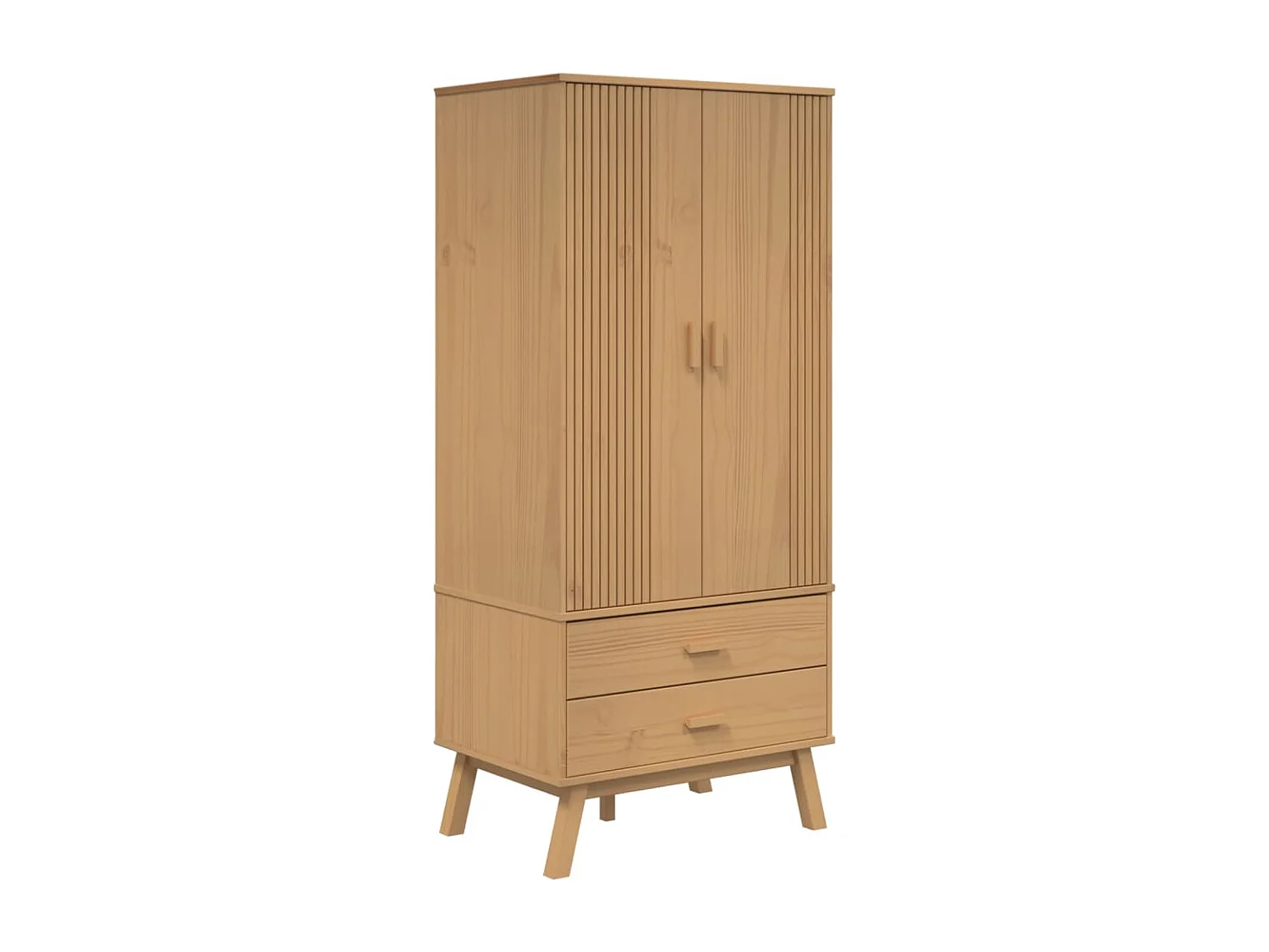 Kledingkast OLDEN 76,5x53x172 cm massief grenenhout bruin