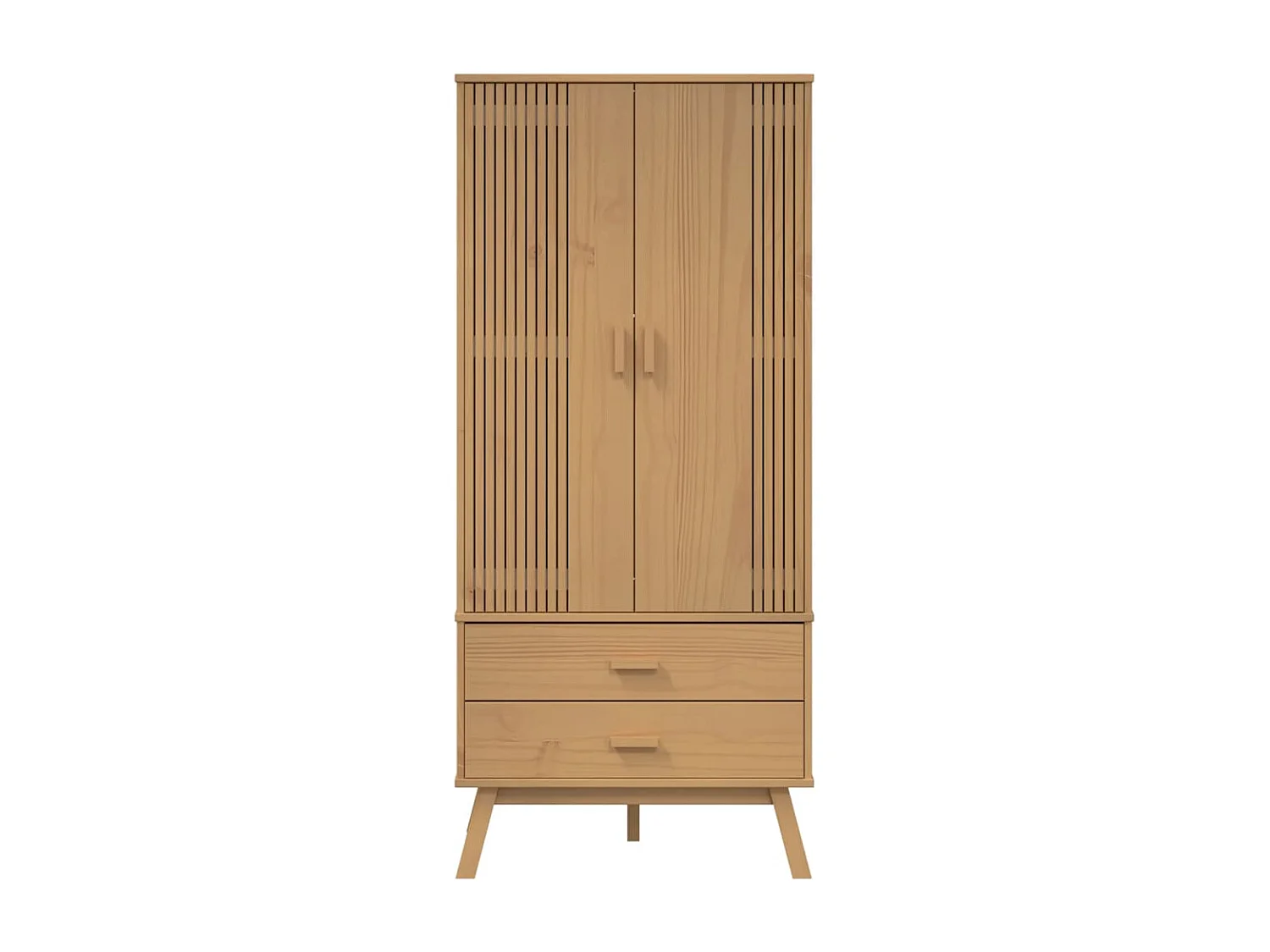 Kledingkast OLDEN 76,5x53x172 cm massief grenenhout bruin
