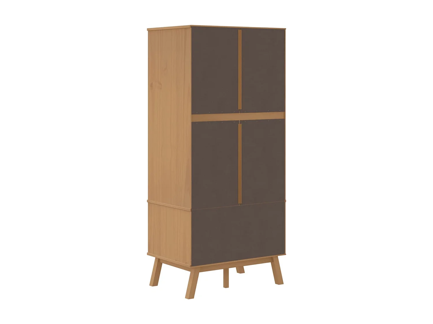 Kledingkast OLDEN 76,5x53x172 cm massief grenenhout bruin