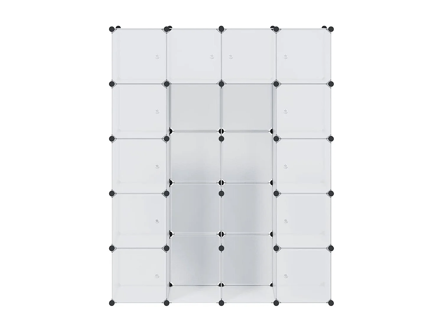 Modulaire kast met 14 compartimenten wit 37 x 146 x 180,5 cm