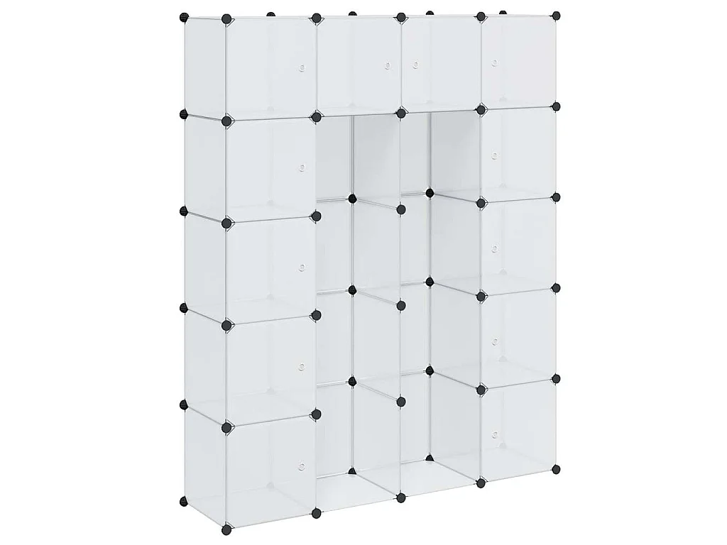 Modulaire kast met 14 compartimenten wit 37 x 146 x 180,5 cm