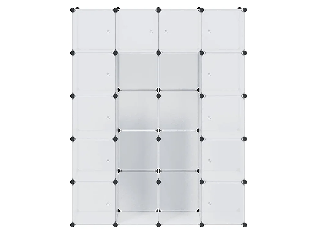 Modulaire kast met 14 compartimenten wit 37 x 146 x 180,5 cm