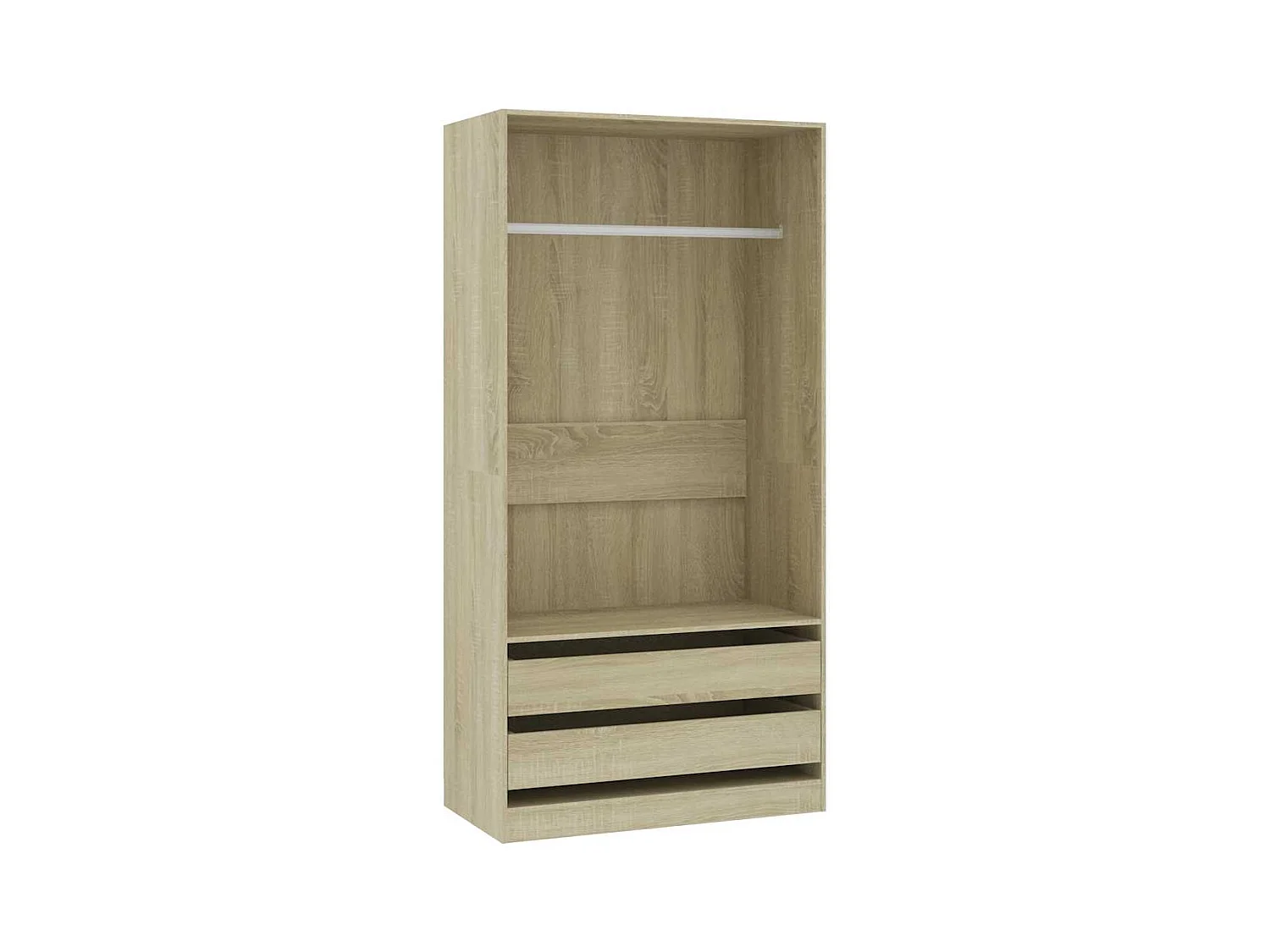 Kleiderschrank Sonoma-Eiche 100x50x200 cm Holzwerkstoff