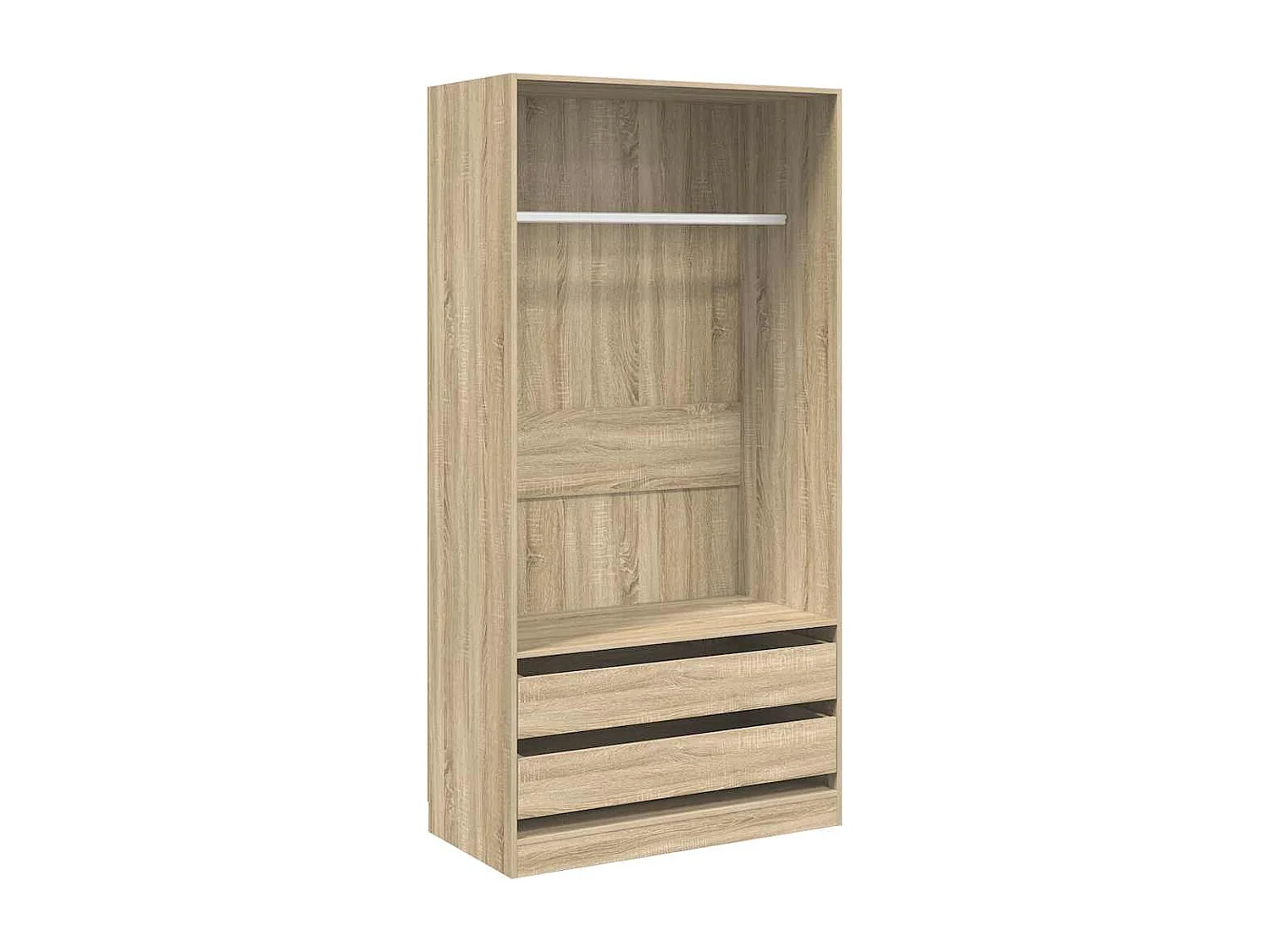 Armario madera contrachapada color roble Sonoma 100x50x200 cm