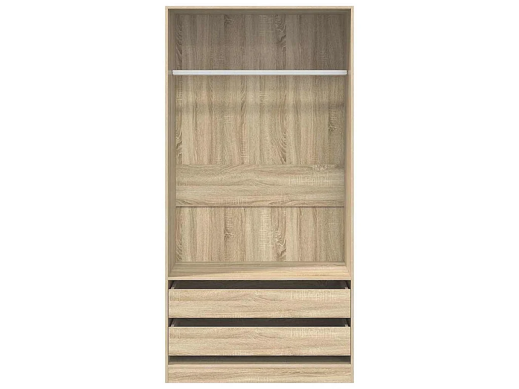 Armario madera contrachapada color roble Sonoma 100x50x200 cm