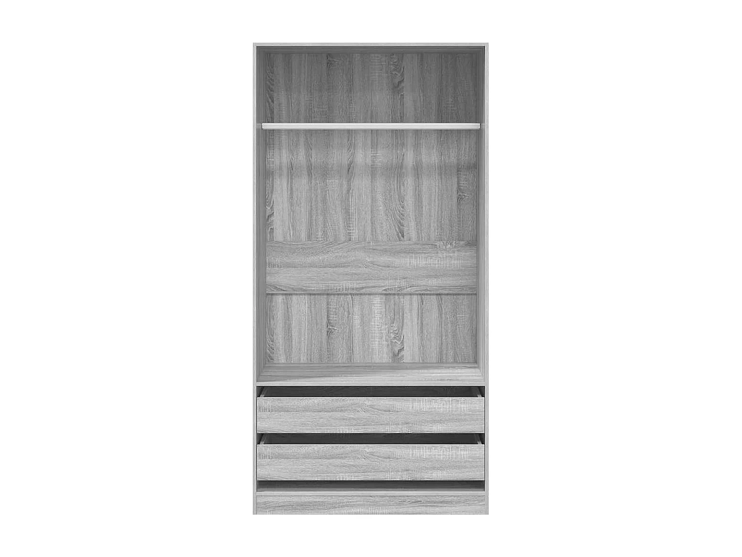 Roupeiro 100x50x200 cm derivados de madeira cinzento sonoma