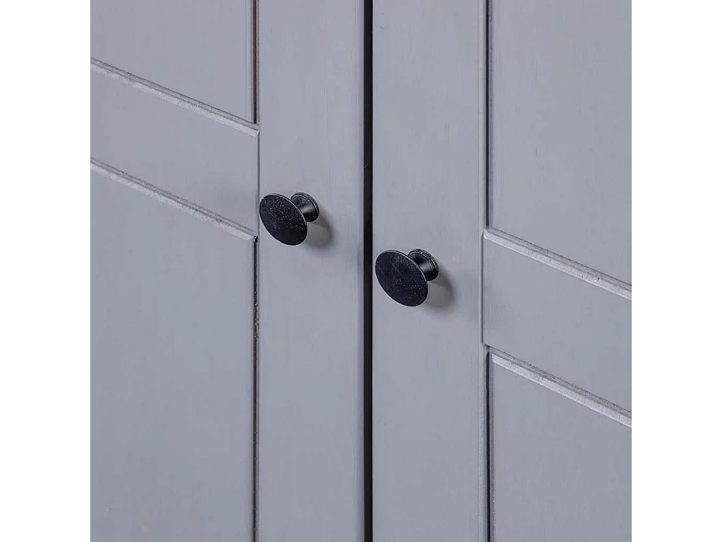 Armadio Grigio 80x50x171,5 cm Legno Massello Pino Panama Range