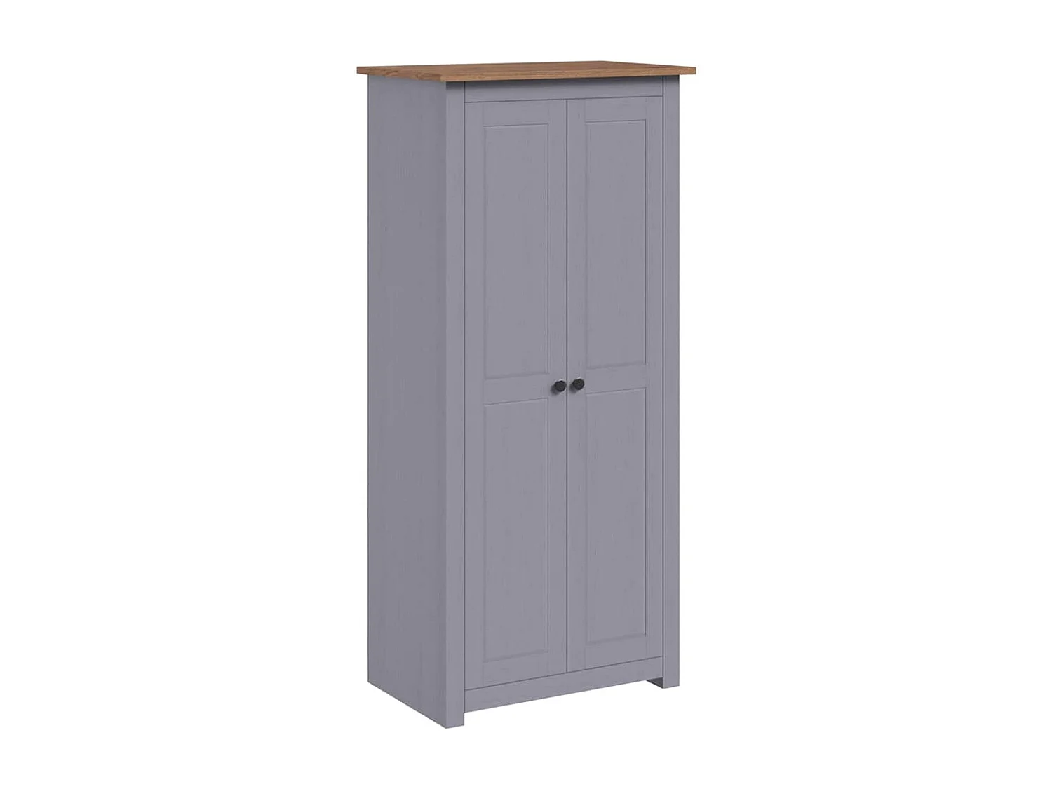 Kleiderschrank Grau 80x50x171,5 cm Kiefernholz Panama