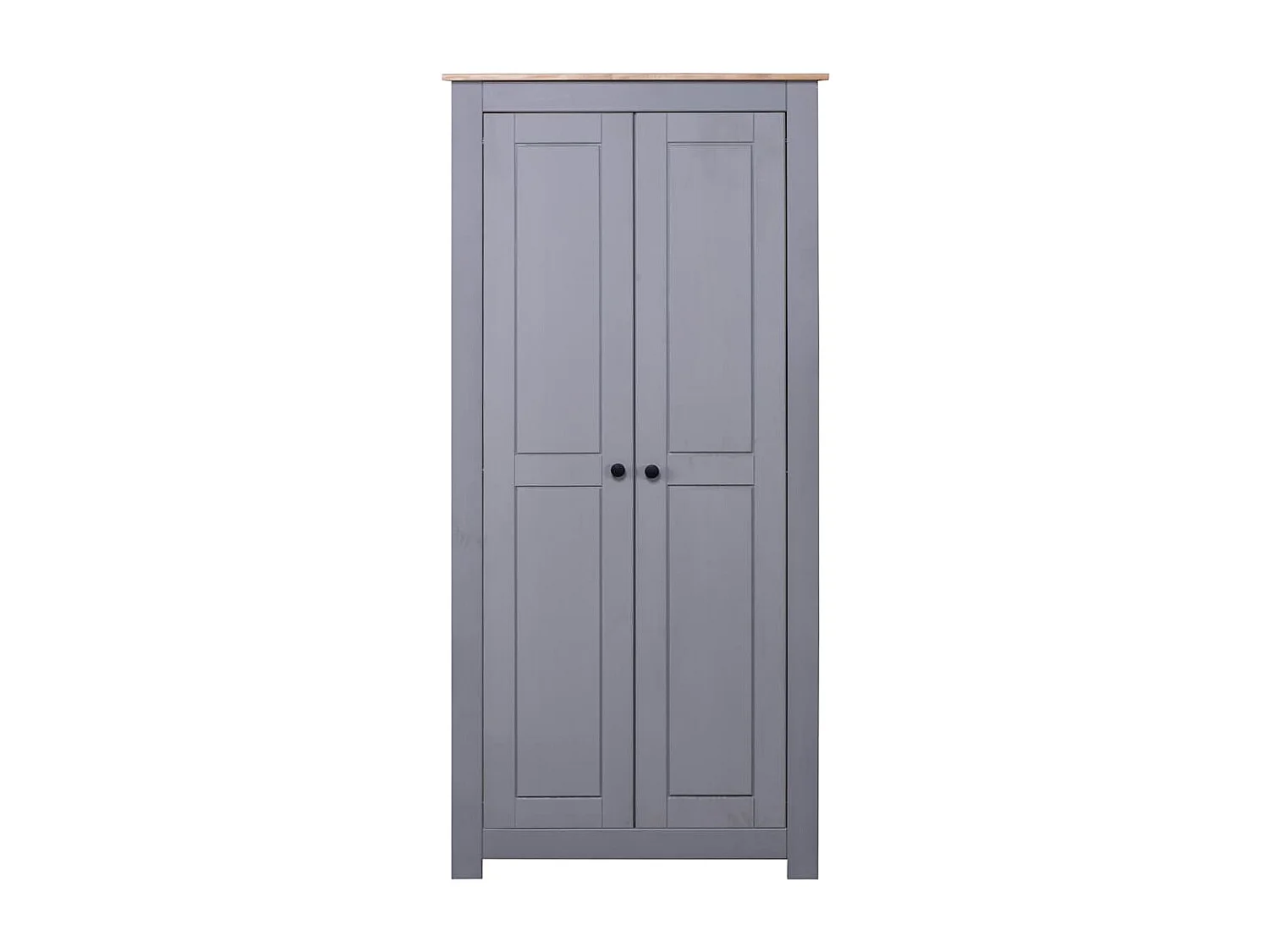Kleiderschrank Grau 80x50x171,5 cm Kiefernholz Panama