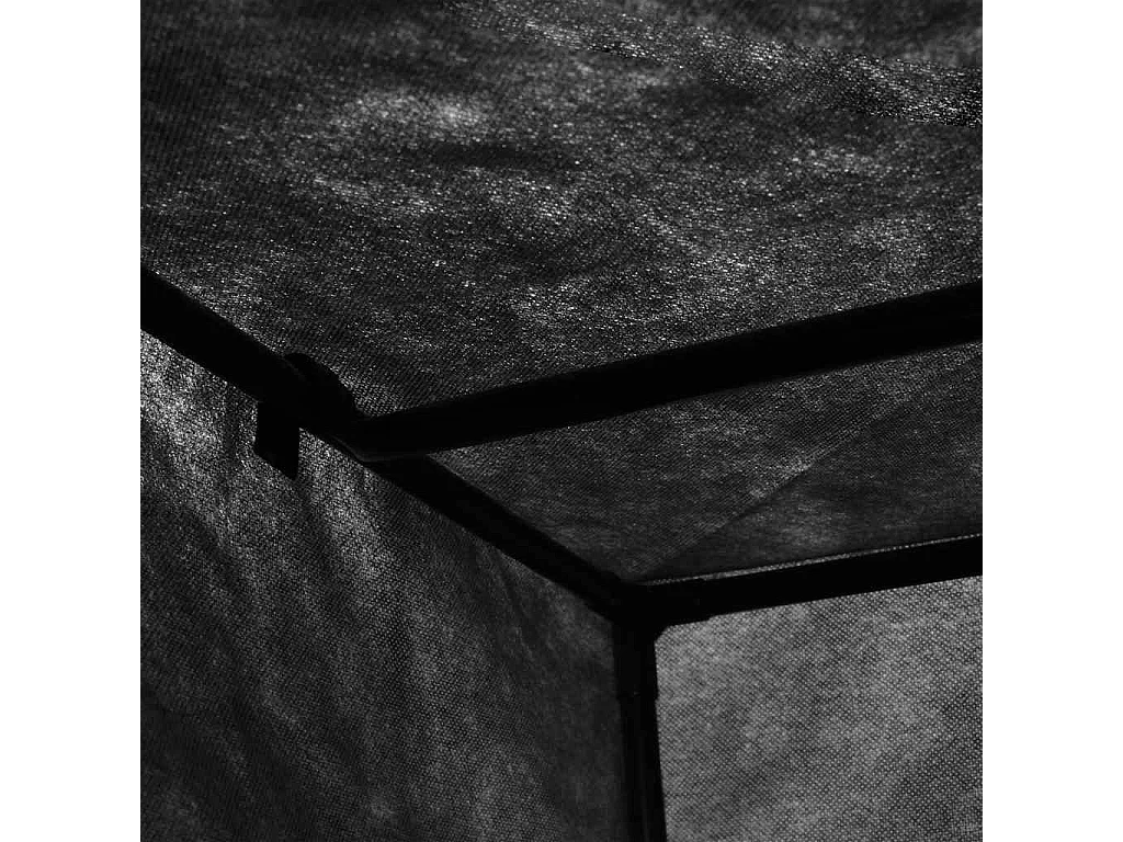 2 pcs Garde-robes Noir 75x50x160 cm