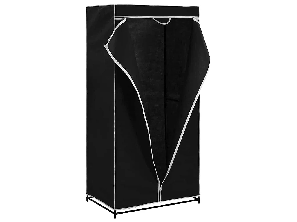 Roupeiros 2 pcs 75x50x160 cm preto