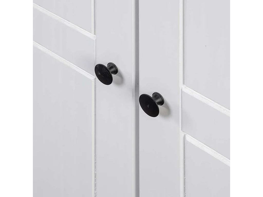 Kleiderschrank Weiß 80×50×171,5 cm Kiefer Massiv Panama Serie