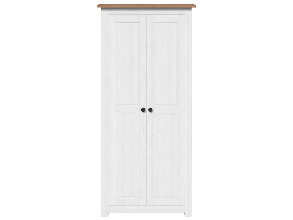 Roupeiro branco 80x50x171,5 cm pinho Panamá maciço