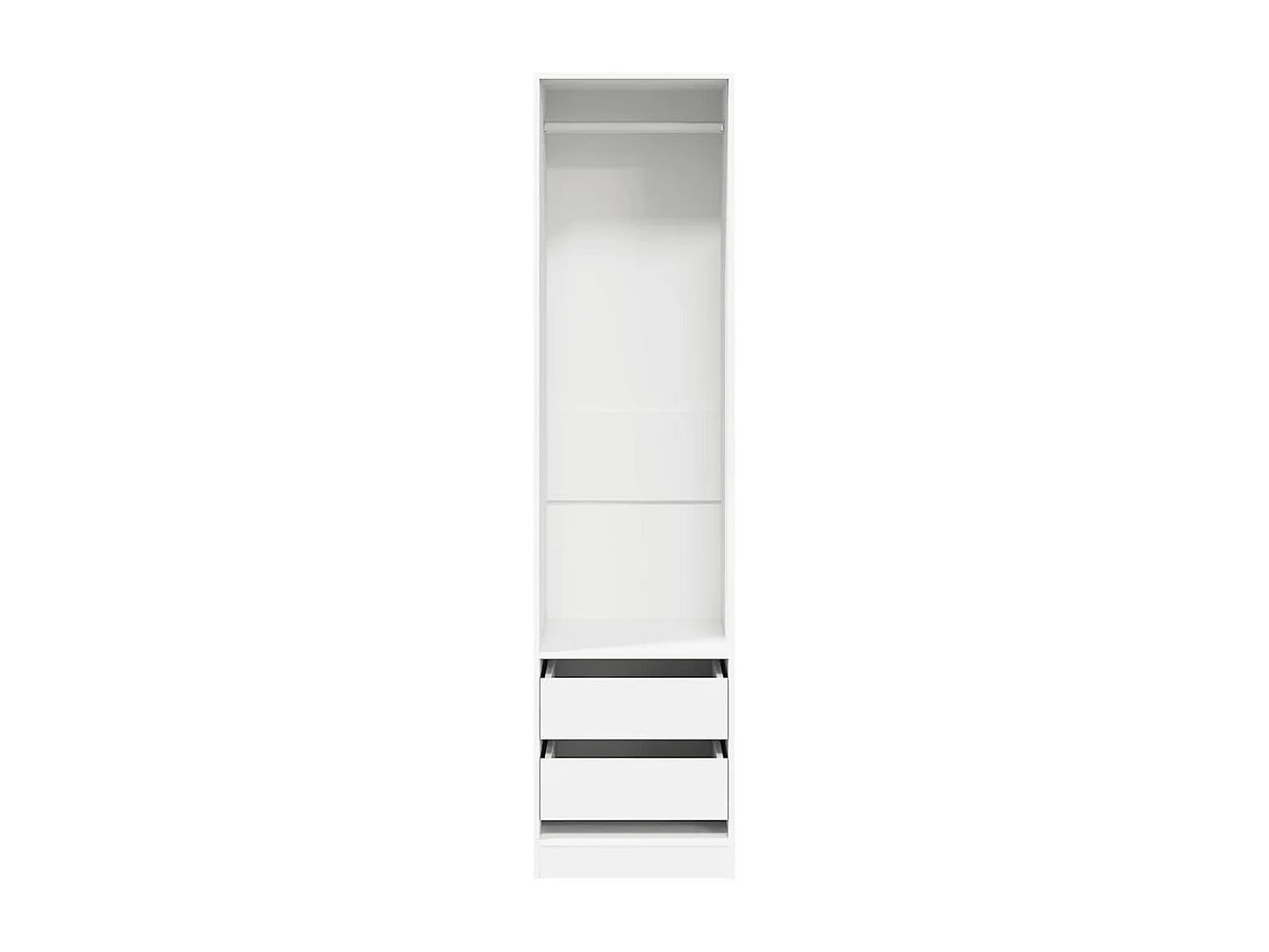 Armadio con Cassetti Bianco 50x50x200 cm in Legno Multistrato