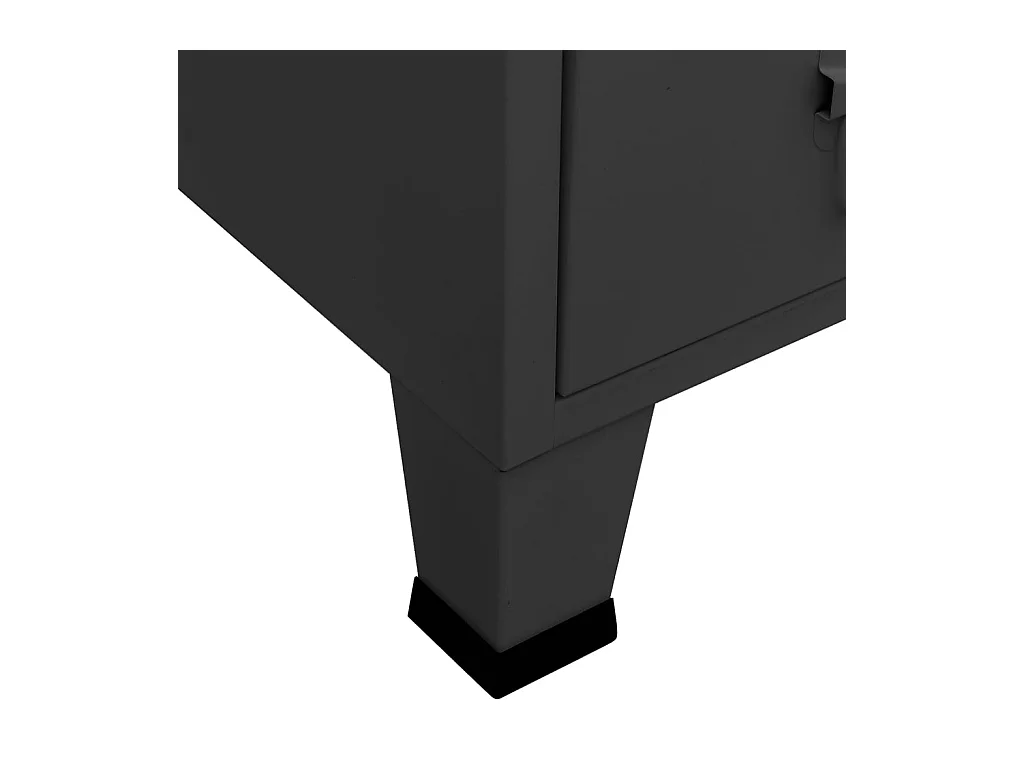 Kledingkast industrieel 67x35x107 cm staal antracietkleurig