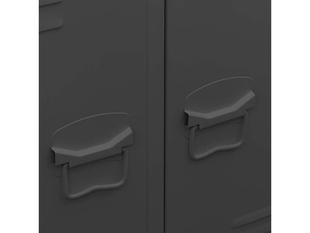 Kleiderschrank Industrie-Stil Anthrazit 67x35x107 cm Stahl